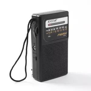 휴대용 작은 아날로그 AMFM 라디오 radio (블랙)등산 미니 스피커 어르신 소형 등산용 건전지 만능 낚시