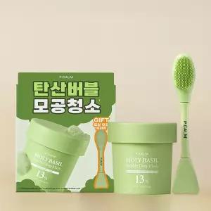 [화잘먹/브러쉬증정기획] 피캄 홀리바질 버블 딥 마스크 90g 기획 (+듀얼모공브러쉬)