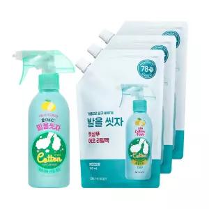 온더바디 코튼풋 발을씻자 풋샴푸 385ml 레몬 1개+리필 500ml 레몬 3개