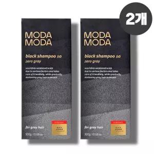 모다모다 제로 그레이 블랙 샴푸 10 새치 두피 탈모 케어 300g 2개