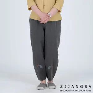 [2050] 선염 체크 낙엽 바지 / 하복 팬츠 여름 여성 보살님 생활한복 개량한복 사찰복 수련복 절복 지장사