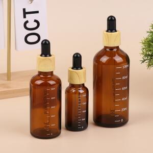 5Ml-100ml 스케일 표시가 있는 드로퍼 병 시약 점안액용 호박색 유리 아로마테라피 액체 피펫 가능 여행용