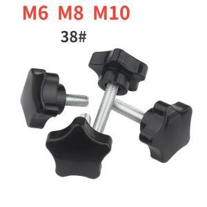 1-2개 M6 M8 M10 38 # 산업 장비를 위한 실 별 모양의 클램핑 볼트 손잡이 베이클라이트 플라스틱 머리 나