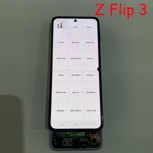 삼성 호환 갤럭시 호환 Z 플립 3 LCD 디스플레이 화면 용 Flip3 결함 프레임 포함/없음 SM-F711U F711B 터