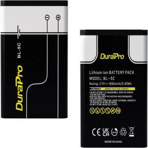 세라구 3.7V 1580mAh 배터리 BL-5C BL 5C 충전식 노키아 1100 1600용