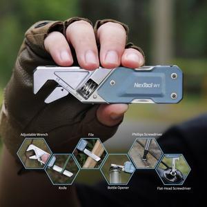 도모식 NexTool 조정  렌치 6 In 1 EDC Multitool 포켓 핸드 툴 키트 스크루 드라이버 비트 세트 다기능