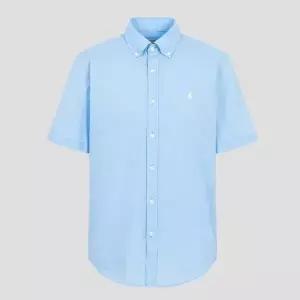 매장정품 BEANPOLE 빈폴 25SS 시어서커 솔리드 반소매 셔츠 - 스카이 블루(BC5465C41Q) 1416575