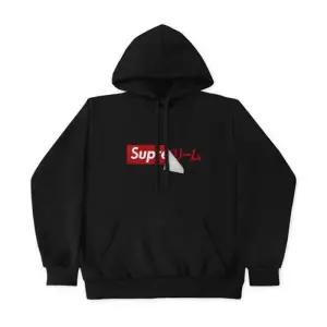 [상상]LOGO PARODY - SUPREMU_BLCH (BLACK특양기모후드티)