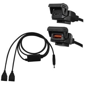 코미네 KOMINE 바이크용 그로브 EK 214 USB type C PD & QC3 0 파워 서플라이 블랙