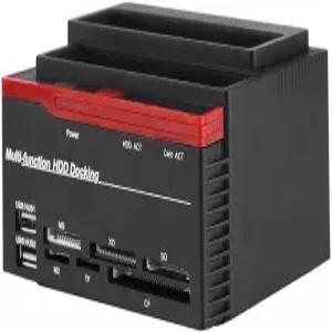 듀얼 베이 USB 2.0 2.5인치/3.5인치 SATAI/III 및 IDE HDD 인클로저 도킹 도크 스테이션 허브 카드 리더