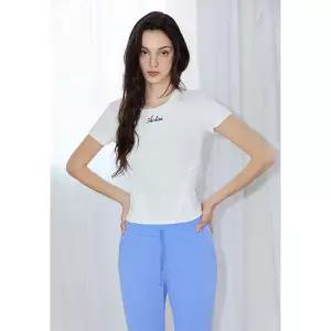 [롯데백화점]에고이스트 [CAPSULE LINE]레이스업 디테일 자수 포인트 티셔츠 ES2CH560