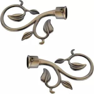 UFURMATE 브론즈 커튼 피니셜 2Pcs 리피 브랜치 스타일 다이아에 잘 어울립니다 0.9-1.1 막대 설치가