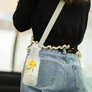 끈물통 어깨 걸이 끈 스트랩 물통 물병 생수 그레이