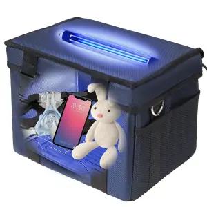 UV 제 상자 3레벨 머가 장착된 2L 휴대용 및 청소기 마스크 수건 열쇠 자외선 제거용 접이식