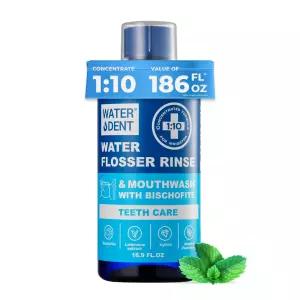 농축 물 치실 린스 구강 청결제 세정제에 추가 민트 향 희석 시 186 fl.oz 알코올 및 불소 없음 1 16.9