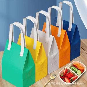 부직포가방 일회용 부직포 알루미늄 야외용 포장 테이크아웃 휴대용 보온 스위트 배달 커피 밀크티 호일 BBQ