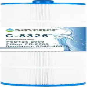 세이버 C-8326 온수 욕조 스파 필터 카트리지 선댄스 6540-488 더블 엔드 120 유니셀 필버 FC-2780