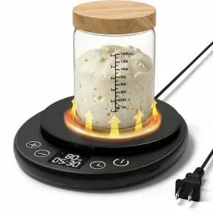 사워도우 스타터 워머 - 전문가용 1°F 정밀도 24시간 자동 종료 타이머 지연 시동 완벽한 발효를 위한