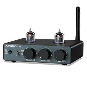 [미국배송] AIYIMA T1 PRO 튜브 프리앰프 진공 수신기 홈 오디오 프리앰프 HIFI 스테레오 앰프 및 전원 스피커용 RCA / BLUETOOTH & BASS TREBLE AUX 12V 트리거 신호 출력(T1 PRO)