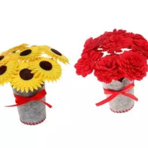 어린이집 꽃 화분 만들기 DIY 카네이션 해바라기 키트 부직포 펠트 미술수업 유치원 교구 재료 어버이날 스