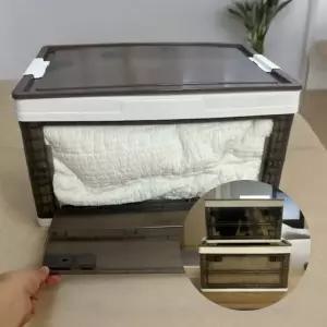 접이식 오픈형 투명 폴딩박스 55L 옷수납박스 다용도함 접이식수납박스