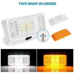 12V RV LED 천막 흰색 방수 캐러밴 베란다 캠핑카 LED 따뜻한 트레일러 6000K 흰색 8W 램프