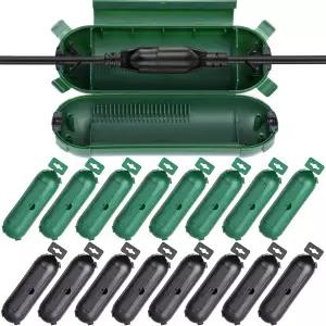 16Pcs 야외 연장 코드 안전 커버 IP44 방수 조절 가능한 수납 공간 하우징 케이스 전동 공구용 전기 연결