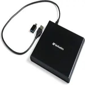 버바팀 슬림라인 CD/DVD 드라이브 - 노트북 및 외장 USB 2.0 RW 버너 M-DISC 지원 Mac PC 호환 네로 번