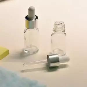 [셀러에이드]ksr 휴대용 투명 유리 스포이드 공병 용기 15ml