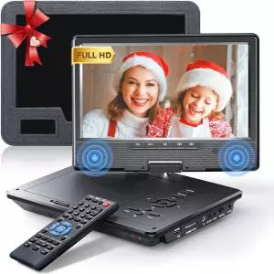 아라푸나 12.5인치 자동차용 휴대용 DVD 플레이어 10.5인치 HD 스위블 화면 헤드레스트 홀더 5시간 충전