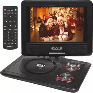 11.5인치 휴대용 DVD 플레이어 9.5인치 회전 화면 5시간 충전식 배터리 자동차 CD/DVD/SD 카드/USB 지원