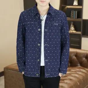 키체샵 남성 청자켓 슬림핏 데님 재킷 가을 아우터 칼라 HO3