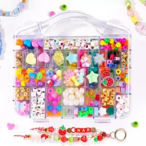 DIY 가방 참 만들기 키트 구슬 열쇠고리 크리스마스 파티용 편지 가족 활동 예술 공예 보석 용품 맞춤형