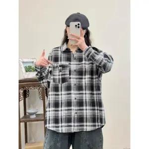 앤트맨 여사친 가을 캐주얼 카디건 체크 셔츠 상의 긴팔 OPH3