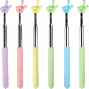 Azureal 6PCS 포인터 핑거 스틱 확장 가능한 컬러풀 프레젠테이션용 미니 접이식 교사 화이트보드 칠판