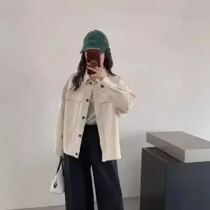 EAMT 여사친 데님 봄 캐주얼 가디건 칼라 싱글 카디건 톱 EUNG1