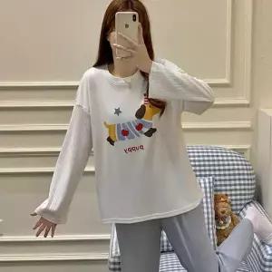 스파이더맨 바지 면 봄 여사친 탈부착 패드 불가 잠옷 라운드 스트링 세트 긴팔 OPH1