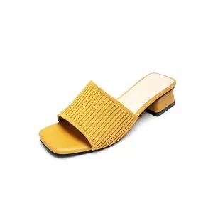 [하프클럽/]예쁜 사각 니트 여성샌들/슬리퍼 스트랩샌들 4cm /3종