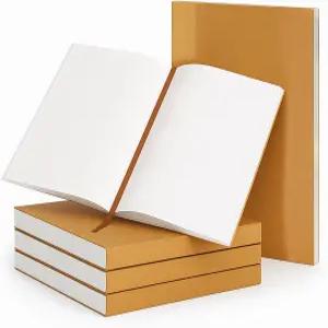 문스터 블랭크 저널 노트북 용지 - A5 리필 가능한 가죽 프리미엄 밀드 인서트 스케치북 안감 없는 메모장
