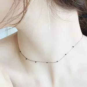 [하프클럽/]여자 시즌리스 초커 블랙스톤 미니멈 목걸이