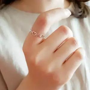 [하프클럽/]여자 사계절 착용 실버 하트 데일리 레이어드 반지
