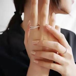 [하프클럽/]여자 셀럽 착용 데일리 미니멀 실버 레이어드 반지