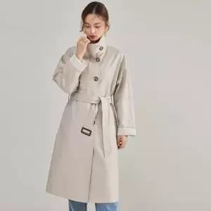 EAMT 하프 가을 빈티지 여성코트 오버핏 차이나카라 트렌치코트 YJ3