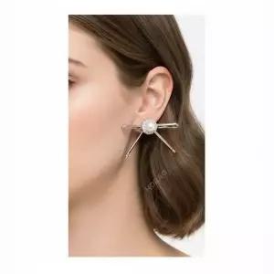 YVMIN X SHUSHUTONG Hair Clip Patchwork Bow Pearl Stud Earrings (25975SLV00DN2 SILVER) (위민X 리