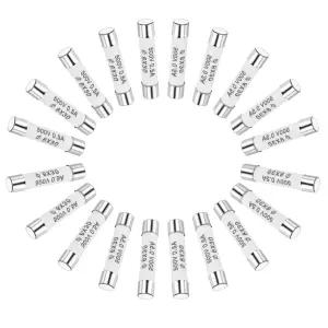uxcell 20pcs 세라믹 카트리지 퓨즈 0.5A 500V 6x30mm 증폭기 에너지 절약 램프 밸러스트용 고속 블로우