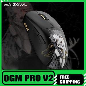 Waizowl Ogm Pro V2 마우스 3 모드 무선 Paw3950 30000dpi 데스크탑 컴퓨터 선물용 경량 맞춤형 게임용
