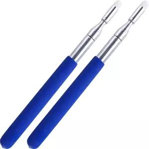 2PCS 포인터 스틱 확장형 교사용 핸드 교실용 망원 접이식 포장 수량 2 파란색