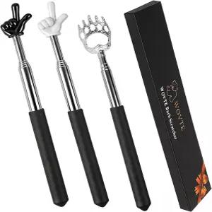 WOVTE 3PCS 텔레스코픽 포인터 핑거 스틱 및 백 스크래처 키트 교실 필수품용 확장형 미니 핸드 교사는