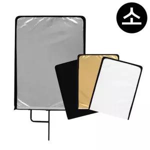 포멕스 사진조명 촬영장비 사각반사판 4in1 소 (46x61cm) (FP1824) 실버