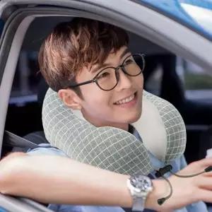 소프트 메모리폼 휴대용목베개 목쿠션 휴대용목쿠션 그레이